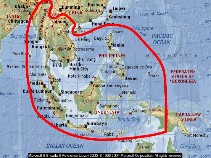 Bản đồ Đông Nam Á 