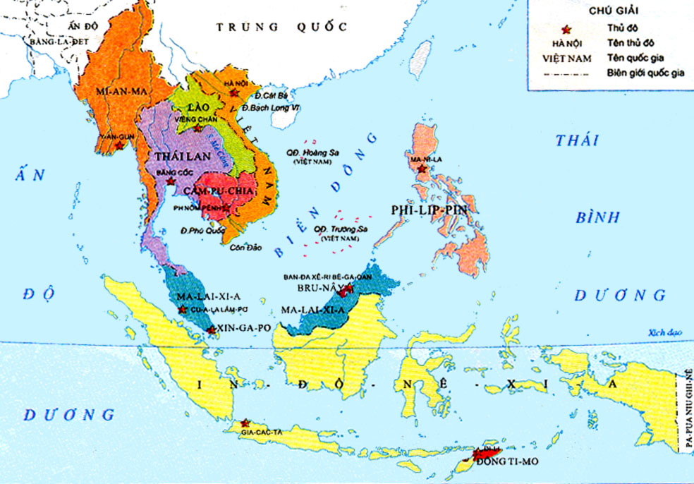 Bản đồ Đông Nam Á 